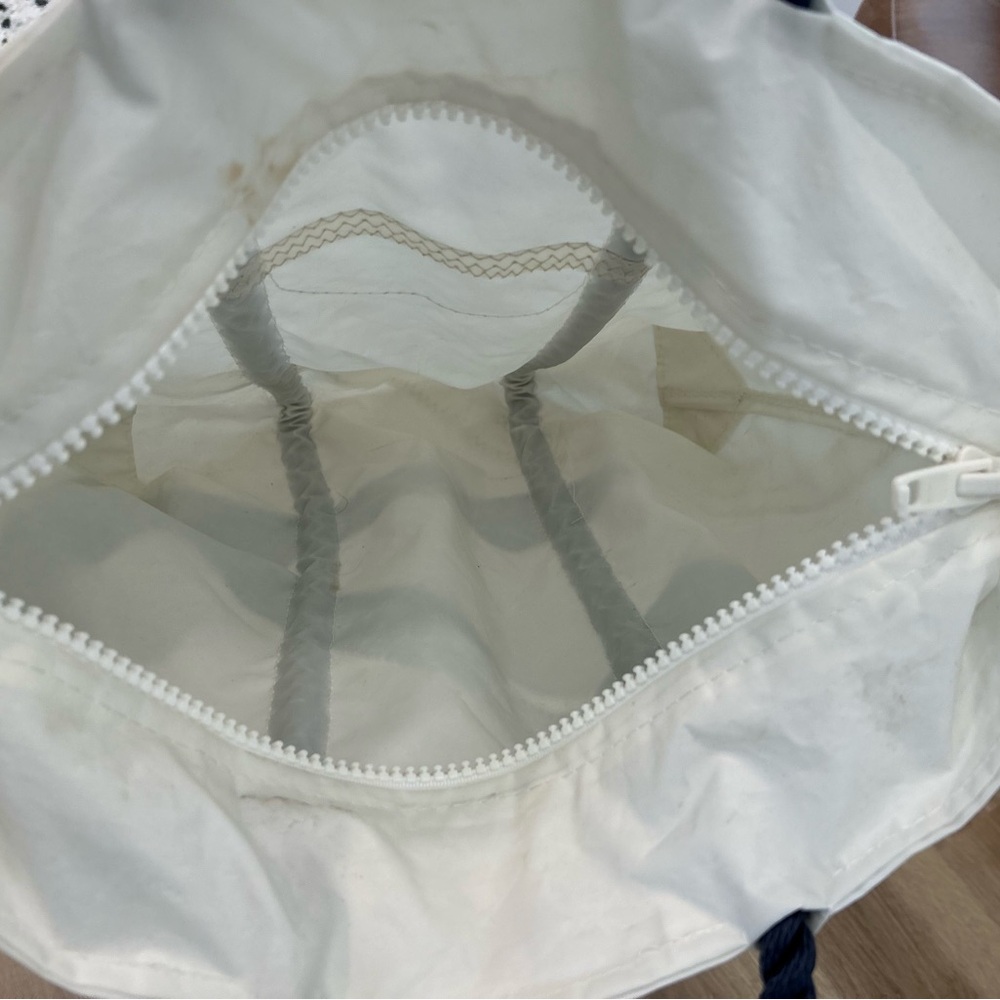 Nautical White and Blue Tote Bag - Picture 2 of 4